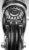 Колесо поворотное c тормозом d=125 мм, г/п 100 кг, резина/металл, игольчатый подшипник, ЗУБР Профессионал фото 4 — Официальный партнер ЗУБР в России