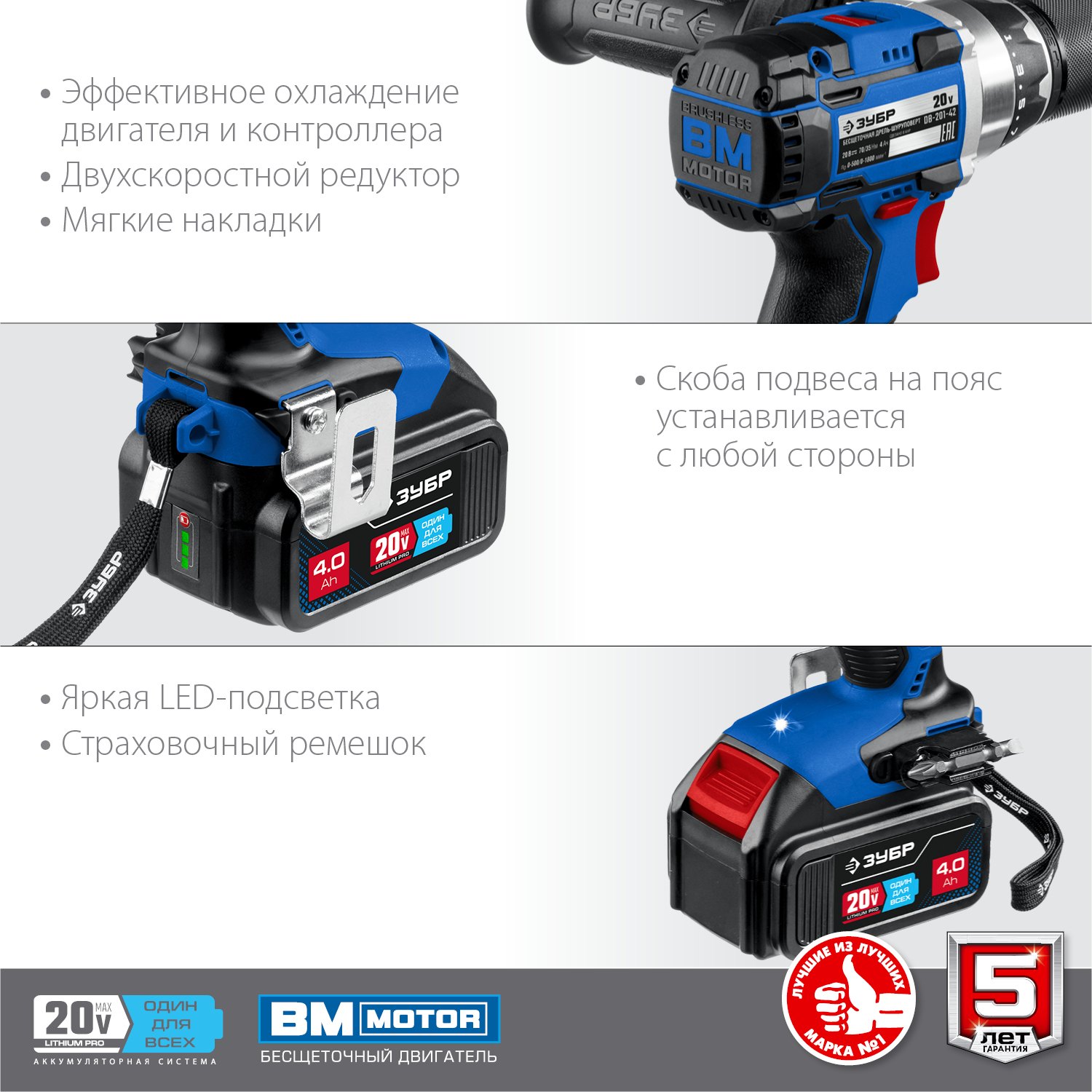 Аккумуляторная дрель-шуруповерт ЗУБР DB-201-42: профессиональный инструмент с высокой производительностью