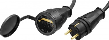 Удлинитель-шнур КГ 325-Ш, 20 м, 4000 Вт, 1 гнездо, IP44, КГ 3х2,5 мм2, ЗУБР — Официальный партнер ЗУБР в России