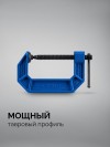 ЗУБР ПСС-100, 100 мм,чугунная струбцина тип С (G-образная), Профессионал (32245-100_z03) фото 3 &mdash; Официальный партнер ЗУБР в России