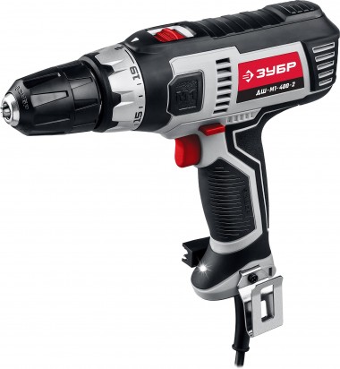 ЗУБР ДШ-М1-400-2 дрель-шуруповерт сетевая, 400 Вт, 0-450/0-1800 об/мин — Официальный партнер ЗУБР в России