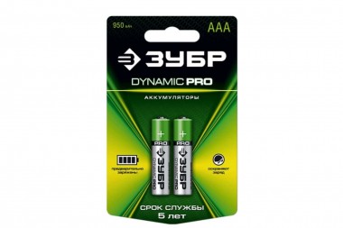Аккумулятор ЗУБР Ni-Mh "DYNAMIC PRO" ААА, 2шт на карточке 59271-2C_z01 &mdash; Официальный партнер ЗУБР в России