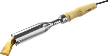 Паяльник, ЗУБР &quot;МАСТЕР&quot; 55303-300, деревянной рукояткой и долговечным жалом, 300Вт, клин — Официальный партнер ЗУБР в России