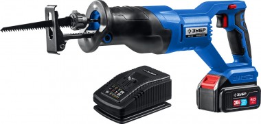 Пила сабельная ЗУБР &quot;Профессионал&quot; бесщеточная, 20В, 1 АКБ (4Ач), SPB-180-41 — Официальный партнер ЗУБР в России