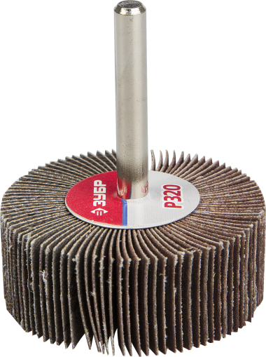 Круг шлифовальный ЗУБР &quot;МАСТЕР&quot; веерный лепестковый, на шпильке, тип КЛО, зерно-электрокорунд нормальный, P180, 20х50мм — Официальный партнер ЗУБР в России