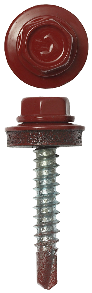 Саморезы СКД кровельные, RAL 3003 рубиново-красный, 70 х 4.8 мм, 800 шт, для деревянной обрешетки, ЗУБР Профессионал фото 1 — Официальный партнер ЗУБР в России