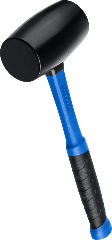 Черная резиновая киянка с фибергласовой рукояткой ЗУБР 900 г, 20532-900_z01 — Официальный партнер ЗУБР в России