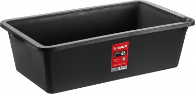 Таз строительный ЗУБР объём 45л, пластмассовый, прямоугольный 41x71x22см, max 40кг, 06097-45_z02 — Официальный партнер ЗУБР в России