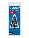 ЗУБР BLACK FORCE 9-36 мм, 10 ступеней, винтовая проточка, сверло ступенчатое, Профессионал (29671-9-36-10) фото 7 &mdash; Официальный партнер ЗУБР в России