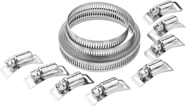 Набор: Хомут универсальный, нержавеющий, 3мх12.7 мм, 8 замков, ЗУБР Профессионал — Официальный партнер ЗУБР в России