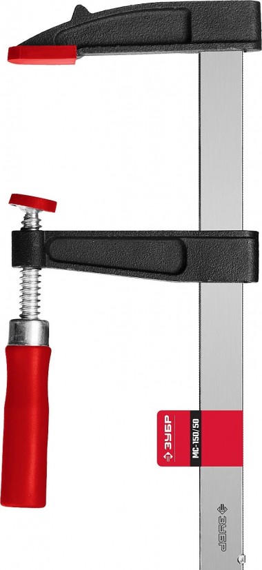 Струбцина ЗУБР &quot;МАСТЕР&quot;, &quot;МС-150/50&quot;, тип &quot;F&quot;, пластмассовая ручка, 50х150мм, 32150-050-150_z01 — Официальный партнер ЗУБР в России