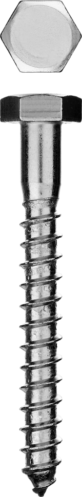 Шурупы ШДШ с шестигранной головкой (DIN 571), 200 х 12 мм, 150 шт, ЗУБР фото 1 — Официальный партнер ЗУБР в России