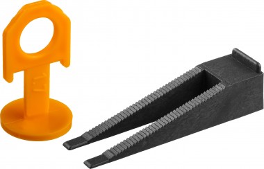 ЗУБР СВП комплект: 50+50шт (клин + зажим), система выравнивания плитки, в пакете. 3383-H50 — Официальный партнер ЗУБР в России