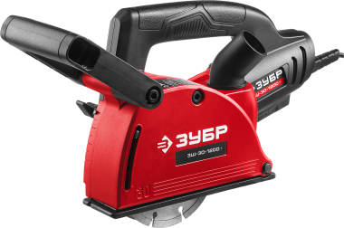 Штроборез (бороздодел), ЗУБР ЗШ-30-1200 Т, макс. глубина паза 30 мм, 125 мм, пылезащита, подключение пылесоса, защита от перегрузки, 1200 Вт — Официальный партнер ЗУБР в России