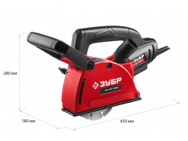 Штроборез (бороздодел), ЗУБР ЗШ-30-1200 Т, макс. глубина паза 30 мм, 125 мм, пылезащита, подключение пылесоса, защита от перегрузки, 1200 Вт — Официальный партнер ЗУБР в России