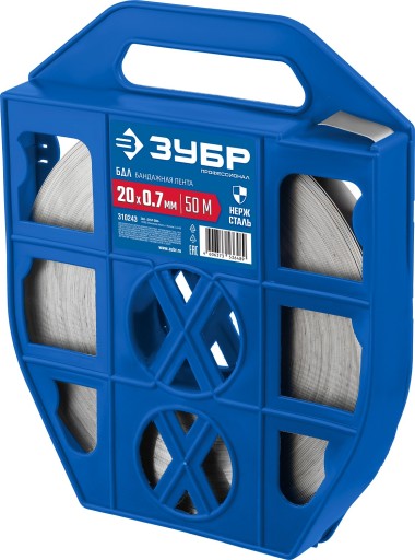 Бандажная лента ЗУБР 50м, 20х0.7мм, 310243 Профессионал — Официальный партнер ЗУБР в России