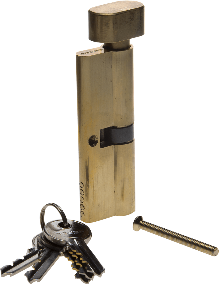 Механизм ЗУБР "МАСТЕР" цилиндровый, тип "ключ-защелка", цвет латунь, 5-PIN, 90мм фото 1 &mdash; Официальный партнер ЗУБР в России