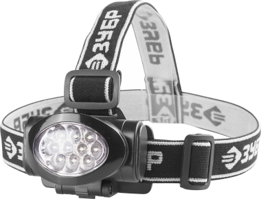 Фонарь ЗУБР &quot;МАСТЕР&quot; налобный светодиодный, 10Ultra LED, матричный рефлектор, 3 режима, 3ААА — Официальный партнер ЗУБР в России