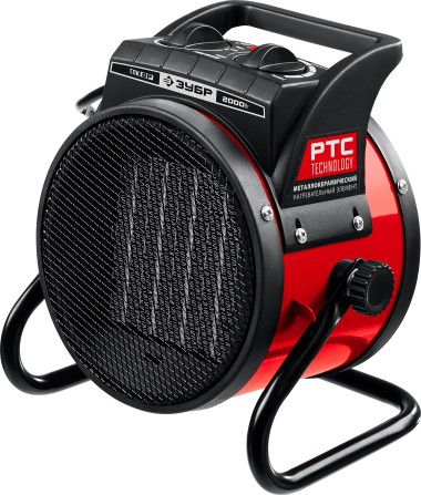 Электрическая тепловая пушка ЗУБР 2 кВт, с регулировкой угла, ТПК-2Р, Мастер — Официальный партнер ЗУБР в России