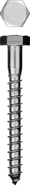 Шурупы ШДШ с шестигранной головкой (DIN 571), 160 х 12 мм, 150 шт, ЗУБР фото 1 — Официальный партнер ЗУБР в России