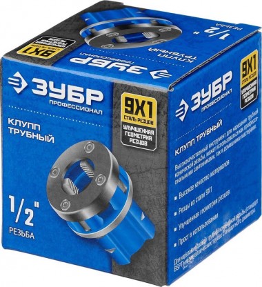 Клупп трубный ЗУБР 1/2&quot;, со сменными резцами (BSPT R) &quot;Профессионал&quot; 28271-1/2_z02 — Официальный партнер ЗУБР в России