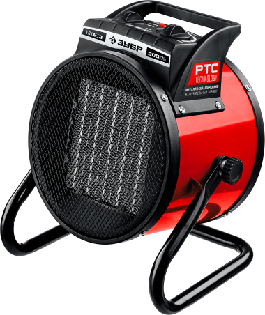 Электрическая тепловая пушка ЗУБР 3 кВт, с регулировкой угла, ТПК-3Р, Мастер — Официальный партнер ЗУБР в России