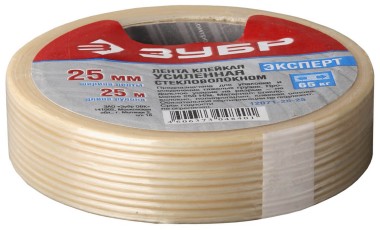 Клейкая лента, однонаправленная, усиленная стекловолокном, 19мм х 50м, ЗУБР «ЭКСПЕРТ» 12071-19-50 — Официальный партнер ЗУБР в России