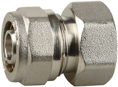 Соединитель ЗУБР с внутренней резьбой, цанга-гайка, 1/2&quot;х20х2,0 мм, никель — Официальный партнер ЗУБР в России