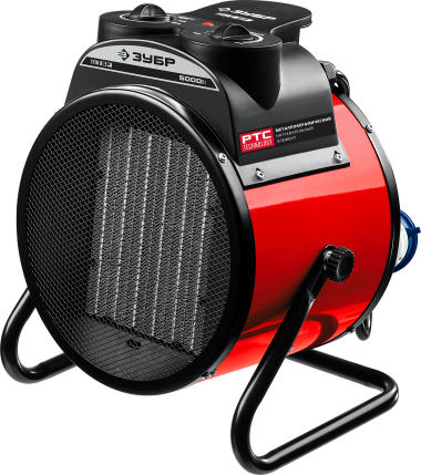 Электрическая тепловая пушка ЗУБР, 5 кВт, с регулировкой угла, ТПК-5Р, Мастер — Официальный партнер ЗУБР в России