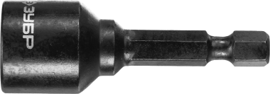 Бита ЗУБР "ПРОФИ" "Нат-драйвер" с торцовой головкой, магнитная, хвостовик E 1/4", L=50мм, 12мм, 1шт &mdash; Официальный партнер ЗУБР в России