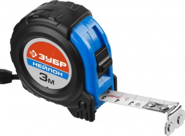 Рулетка ЗУБР НЕЙЛОН, обрезиненный корпус, 3мx16мм, Профессионал, 34056-03-16_z01 — Официальный партнер ЗУБР в России