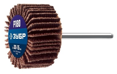 Круг шлифовальный лепестковый на шпильке ЗУБР P180, 30x15 мм, 36600-180_z01 — Официальный партнер ЗУБР в России