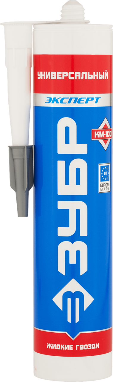 Клей монтажный ЗУБР КМ-100, универсальный, многоцелевой, 300мл — Официальный партнер ЗУБР в России