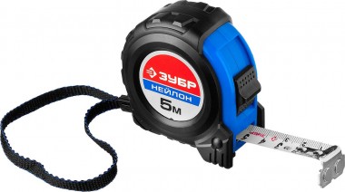 Рулетка ЗУБР НЕЙЛОН, обрезиненный корпус, 5мx19мм, Профессионал, 34056-05-19_z01 — Официальный партнер ЗУБР в России