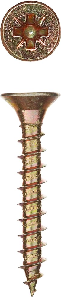 Саморезы СУ-Ж универсальные, 35 x 4.0 мм, 60 шт, желтый цинк, ЗУБР фото 1 — Официальный партнер ЗУБР в России