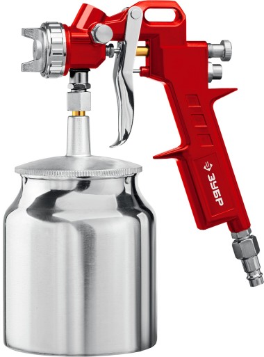 Краскопульт пневматический с нижним бачком МС 200Н-3 ЗУБР сопло 1.2, 1.5, 1.8 мм, 06457 — Официальный партнер ЗУБР в России
