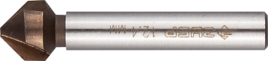 Зенкер ЗУБР &quot;ЭКСПЕРТ&quot; конусный с 3-я реж. кром ст.P6M5 с Co покрыт.d 12,4х56 мм, цилиндр хвост.d 8мм, для раззенков.М6 — Официальный партнер ЗУБР в России