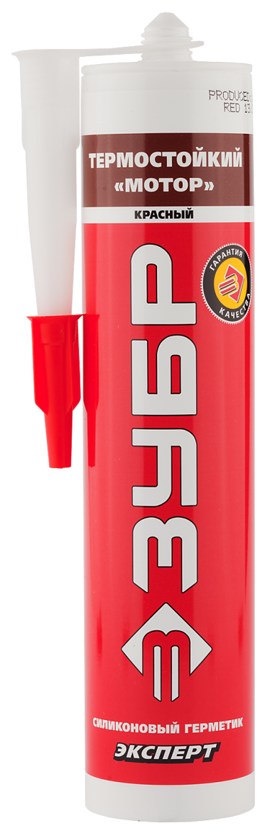 Герметик ЗУБР силикон &quot;МОТОР&quot;. Переносит t +250 (+300град). Устойчив к пром маслам и смазкам, красный, 280 м — Официальный партнер ЗУБР в России