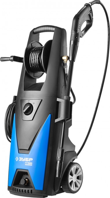 Мойка высокого давления (минимойка) электр, ЗУБР Профессионал АВД-П195, макс. 195Атм,390л/ч,2500Вт,колеса,бесщет двиг,АВТО-СТОП,барабан,пистолет 375 — Официальный партнер ЗУБР в России