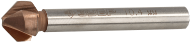 Зенкер ЗУБР &quot;ЭКСПЕРТ&quot; конусный с 3-я реж.кром ст.P6M5 с Co покрыт.d 10,4х50 мм, цилиндр хвост. d 6мм, для раззенков.М5 — Официальный партнер ЗУБР в России