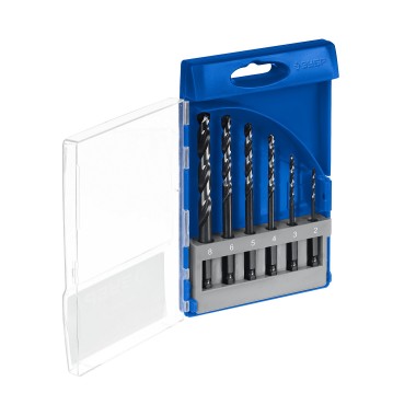 ЗУБР  НЕХ-1/4&quot;, 6 шт, набор сверл по металлу для винтовёртов и шуруповертов IMPACT READY (29623-H6_z02) — Официальный партнер ЗУБР в России