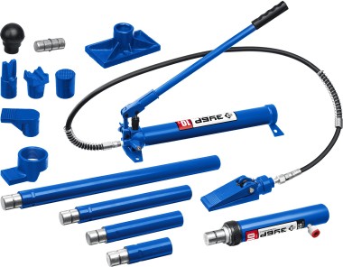 Набор гидравлический ЗУБР 10 т, 70 Мпа, портативный для правки кузова, 43035-10_z01 Профессионал — Официальный партнер ЗУБР в России