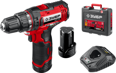 Дрель-шуруповерт ЗУБР в кейсе, 2 АКБ (2Ач), 12 В, &quot;МАСТЕР&quot; ДШЛ-125-22 — Официальный партнер ЗУБР в России