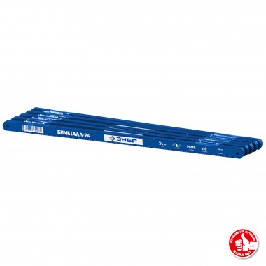 Полотно ЗУБР &quot;ПРОФЕССИОНАЛ&quot; по металлу, биметаллическое 24TPI шаг 1мм, 300мм, 1шт., 15855-24 — Официальный партнер ЗУБР в России