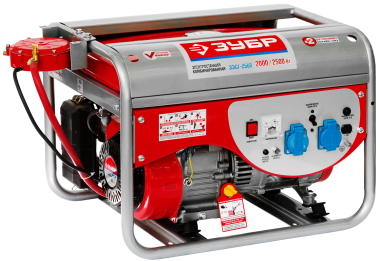 Генератор гибридный (бензин / газ), 2500 Вт, ЗУБР — Официальный партнер ЗУБР в России
