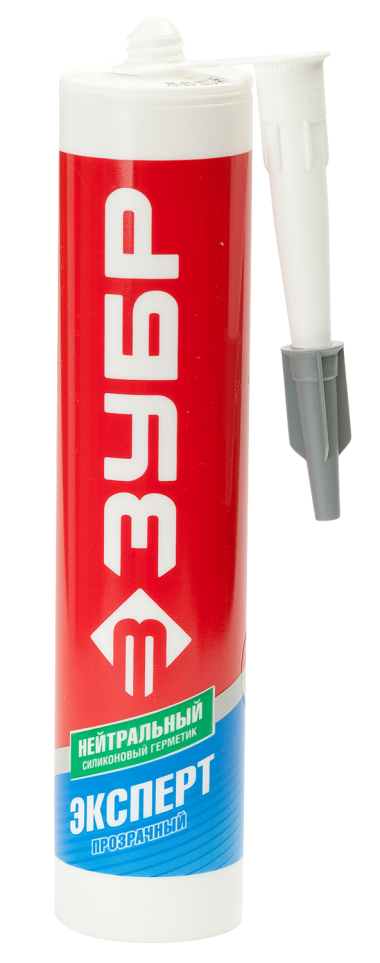 Герметик силиконовый ЗУБР прозрачный, нейтральный, 280мл — Официальный партнер ЗУБР в России