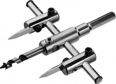 Сверло ЗУБР &quot;МАСТЕР&quot; регулируемое по дереву, двухрезцовое &quot;Балеринка&quot;, d=40-120мм, 1-30мм, в блистере — Официальный партнер ЗУБР в России