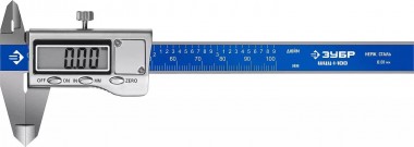 Штангенциркуль цифровой ЗУБР ШЦЦ-I-100-0,01,100мм, шаг измерения 0,01мм, нерж. сталь, Профессионал 34463-100 — Официальный партнер ЗУБР в России