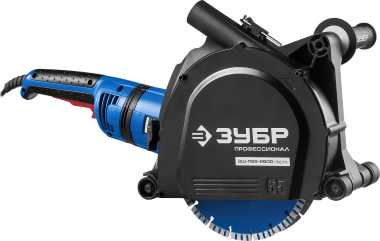 Штроборез (бороздодел), ЗУБР ЗШ-П65-2600 ПВСТК, макс. глуб. 65 мм, 230 мм, подключ. пылесоса, плавный пуск, защита от перегрузки, 2600 Вт — Официальный партнер ЗУБР в России