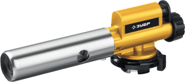 Цельнометаллическая газовая горелка с пъезоподжигом ЗУБР «ПРОФЕССИОНАЛ», на баллон с цанговым соединением, 1300°C, ГПМ-800, 55550 — Официальный партнер ЗУБР в России